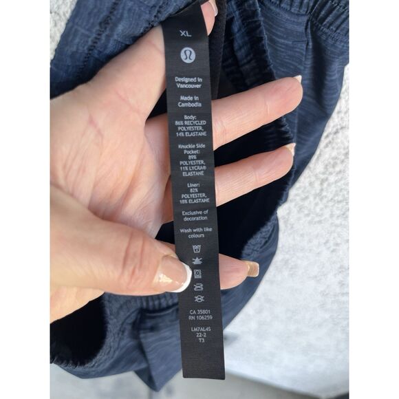 Lululemon Pace Breaker Lined Shorts 9 In Inseam - XL - Heathered Iron Blue - Picture 8 of 8